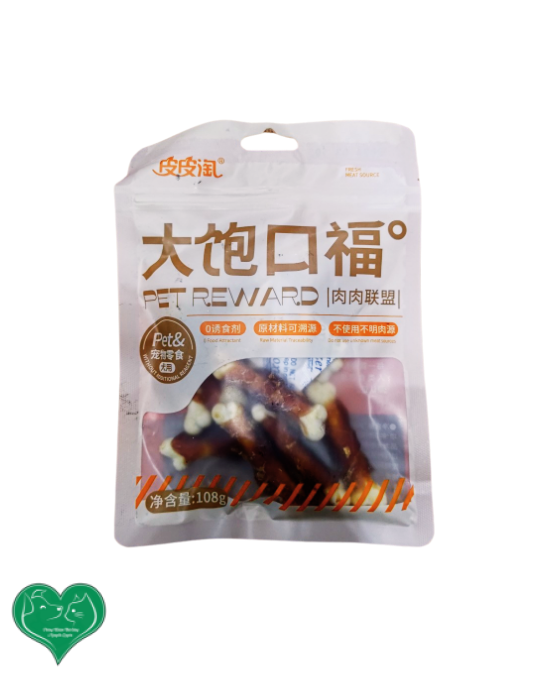 BÁNH THƯỞNG - THỊT BÒ VIÊN - ỨC GÀ SẤY - XƯƠNG CUỐN GÀ SẤY TAOTAOPET TÚI 100G CHO CHÓ MÈO