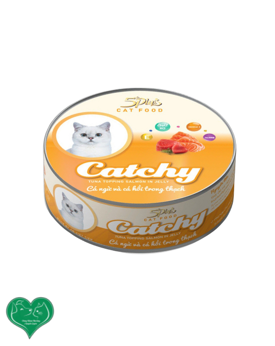 Pate Catchy lon 160g, pate lon cho Mèo Bổ sung Omega 3 và 6, chất xơ, vitamin E, Taurine,.cung cấp thêm nước cho mèo