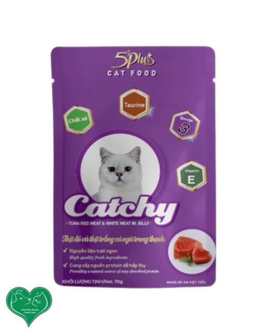 Pate Dành Cho Mèo 5Plus Catchy Cá Ngừ Mix Gói 70g