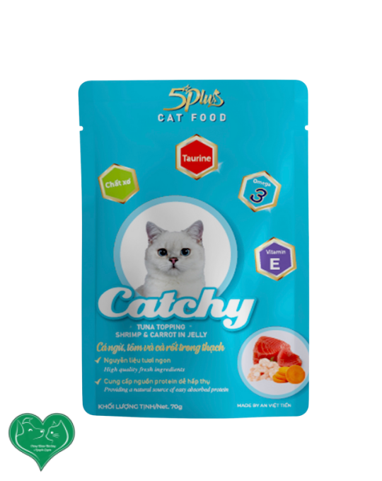 Pate Dành Cho Mèo 5Plus Catchy Cá Ngừ Mix Gói 70g